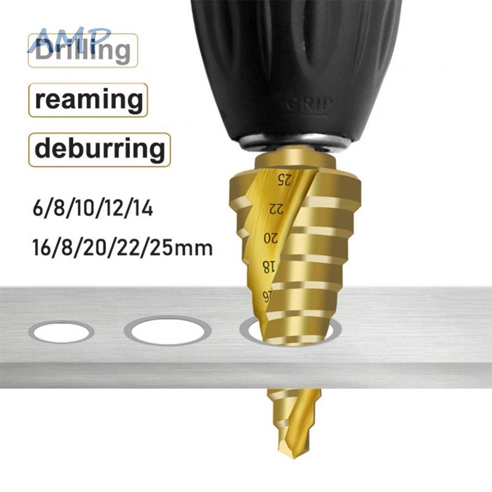 new-8-step-drill-bit-drill-bit-gold-high-speed-steel-hole-cutter-metal-drilling