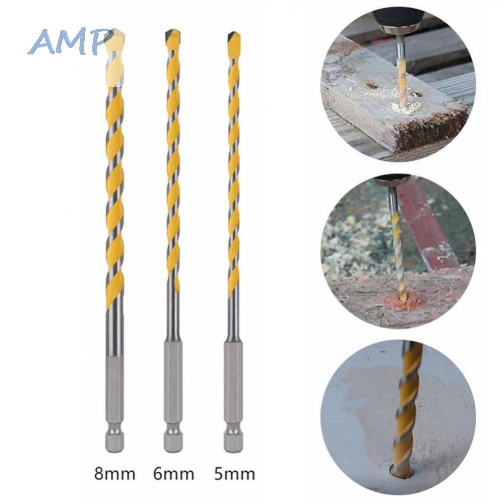 new-8-drill-bit-3pcs-for-concrete-brick-stone-silver-yellow-workshop-equipment