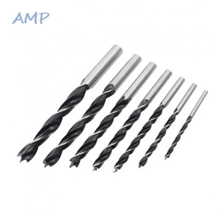 ⚡NEW 8⚡Drill Bits 3mm-10mm 7Pcs Set Round Shank Three Point White/Black Power Tools