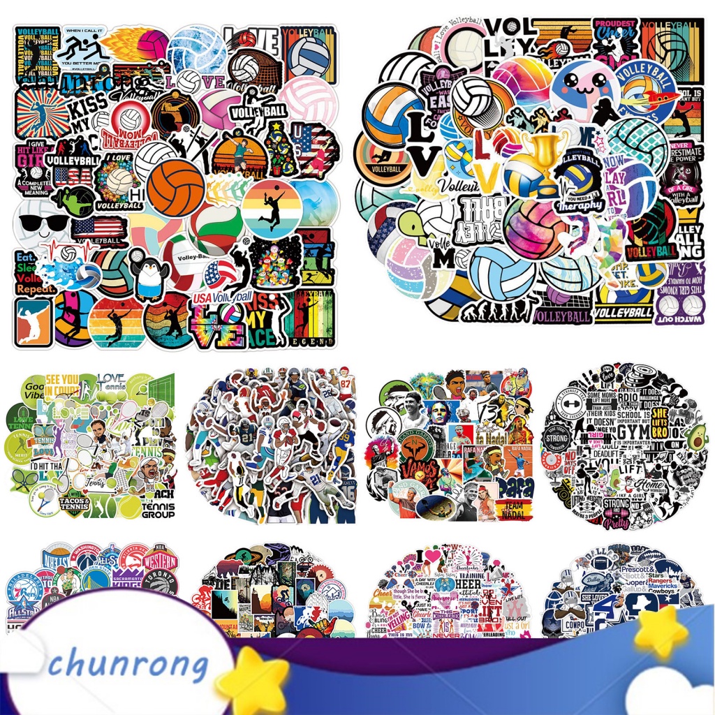 chunrong-สติกเกอร์-ลายการ์ตูนกราฟฟิตี้-วอลเลย์บอล-ลูกเทนนิส-วอลเลย์บอล-กันน้ํา-สําหรับตกแต่งกระเป๋าเดินทาง-สเก็ตบอร์ด-50-ชิ้น-ต่อชุด