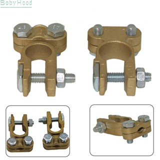 【Big Discounts】1 Pair 12 V/24 V Car Battery Terminal,Battery Terminals Pole Clamp Made of Brass#BBHOOD