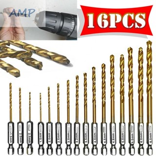 ⚡NEW 8⚡Drill Bit High Speed Steel Metal Plastic Titanium Coated 1/4 Hex Shank