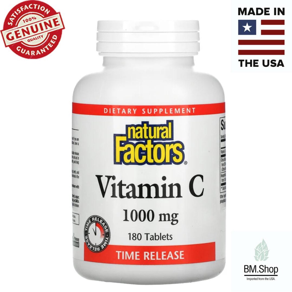 พร้อมส่ง-natural-factors-vitamin-c-time-release-1-000-mg-180-tablets
