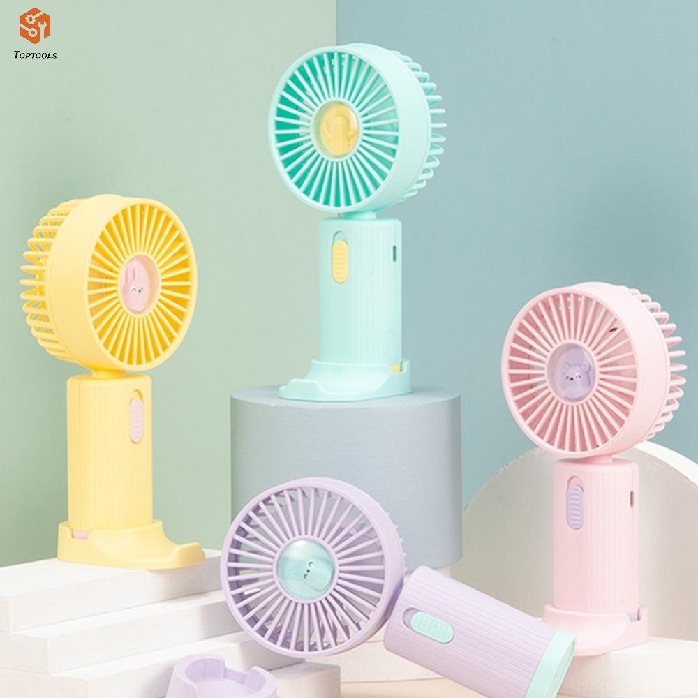 พัดลมขนาดเล็ก-8-10-ชั่วโมง-abs-ชาร์จสาย-usb-แบบพกพา-สีสันสดใส