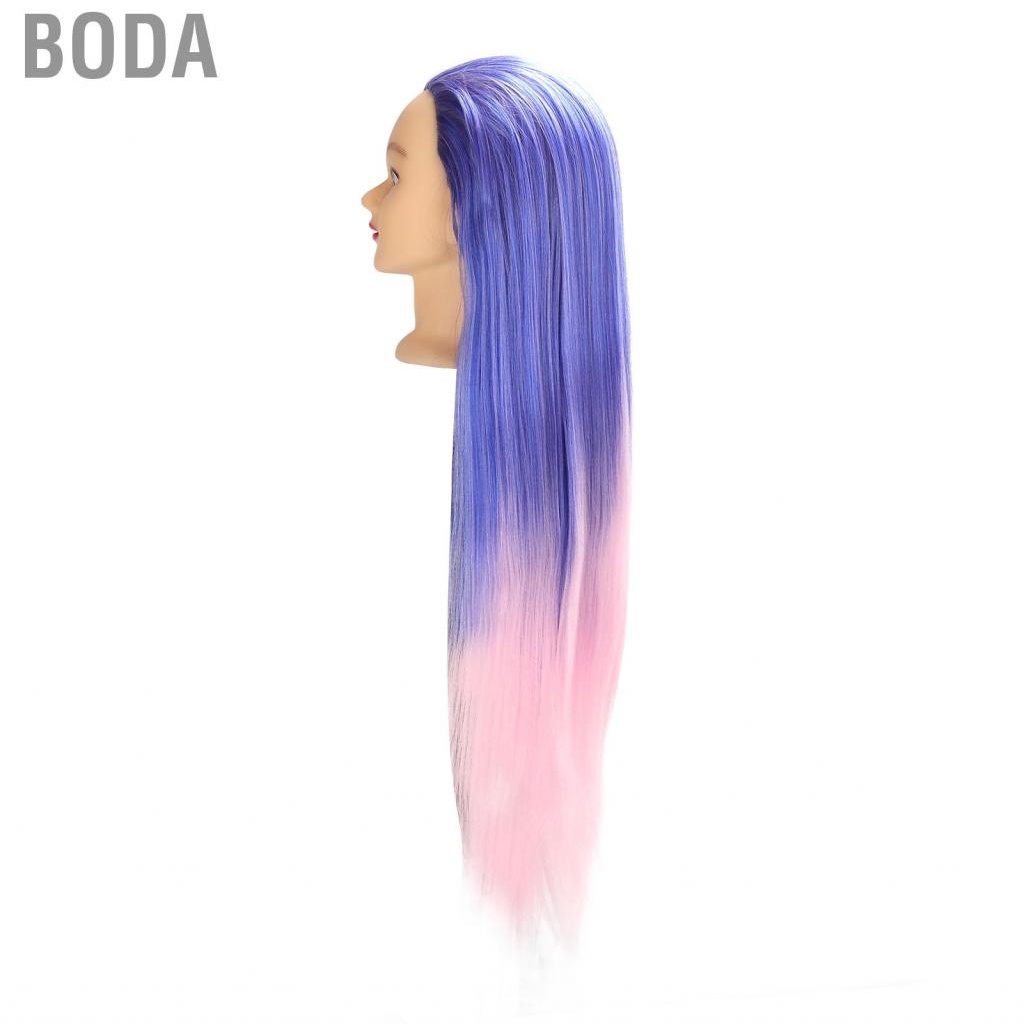 boda-mannequin-head-clear-hairline-blue-pink-gradient-color-doll-for-design