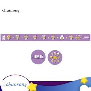 Chunrong เทปวาชิ ลาย BTS มีกาวในตัว ติดทนนาน สําหรับคนรัก BTS 1 ม้วน