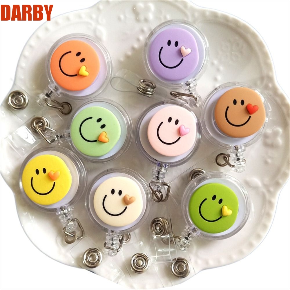 darby-ป้ายชื่อ-pvc-รูปหน้ายิ้มน่ารัก-ดึงง่าย-สําหรับพยาบาล-ใช้ในโรงพยาบาล