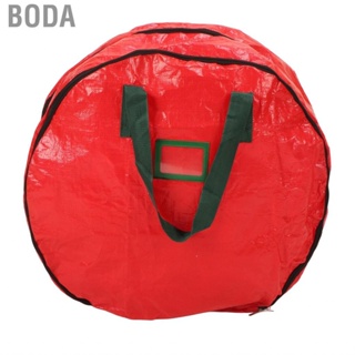 Boda Wreath Storage Bag Smoothly Zipper Christmas Container 24 inch Double Layer Red Portable Handles for Thanksgiving Day
