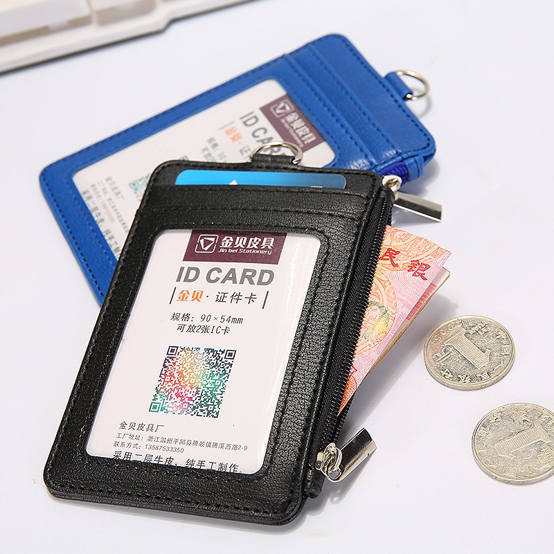 spot-seconds-to-send-kingbes-badge-set-work-permit-card-set-badge-multiple-card-slots-key-ring-retractable-buckle-lanyard-change-card-bag-wallet-8-cc