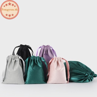 Fengyun กระเป๋าหูรูด ผ้ากํามะหยี่ แบบนิ่ม ขนาดใหญ่ พกพาง่าย หลากสี สําหรับของขวัญคริสต์มาส