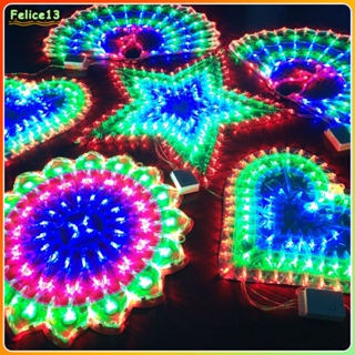 โคมไฟ LED นกยูง Love Five-pointed Star Sun Light String Room Christmas Wedding Party Decoration Light -FE