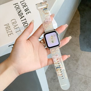 พร้อมส่ง ส่งฟรี สายนาฬิกาข้อมือซิลิโคน พิมพ์ลายการ์ตูน ของแท้ สําหรับ watch7 watch6 5 4 Generation 38 42 44 มม.