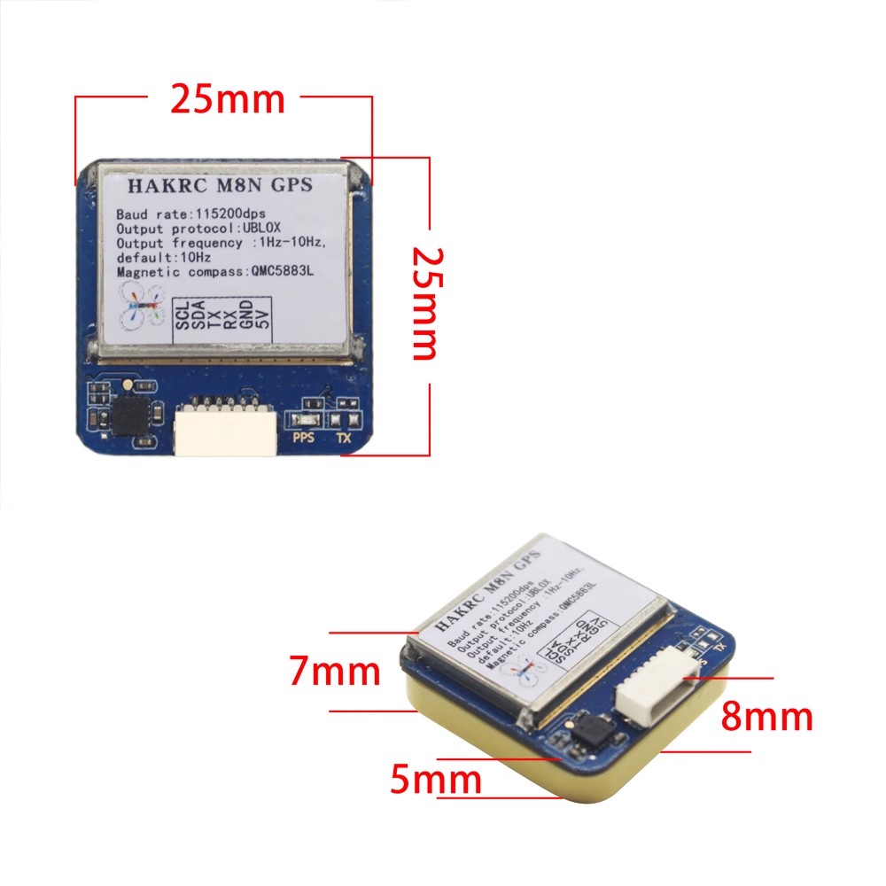 hakrc-m8n-gps-f23-u-beidou-gps-ขนาดเล็ก-ตําแหน่งรวดเร็ว-การเชื่อมต่อที่เสถียร-พร้อมเข็มทิศ-สําหรับโดรนแข่งขัน-rc-fpv