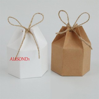 Alisond1 กล่องขนม โคมไฟ พร้อมเชือก กระดาษแข็ง คริสต์มาส อุปกรณ์งานเลี้ยง บ้าน วันวาเลนไทน์