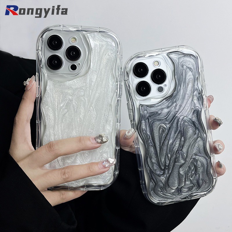 เคสโทรศัพท์มือถือ-tpu-นิ่ม-ขอบหยัก-ย้อมสีเงิน-สีเทา-สีขาว-สําหรับ-redmi-k60-pro-k60e-k50-ultra-k50-pro-k40-k30-pro-k40s-k30-ultra-poco-m4-m3-pro-5g