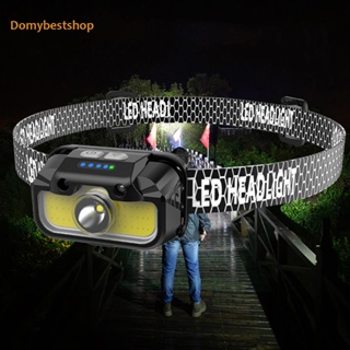 [Domybestshop.th] ไฟฉายสวมศีรษะ LED COB น้ําหนักเบา เพื่อความปลอดภัย สําหรับเดินป่า ค้นหา วิ่ง