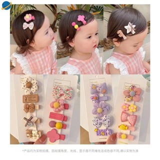 ใหม่ กิ๊บติดผม หลายรูปทรง เครื่องประดับผม สําหรับเด็กทารก 5 ชิ้น FACCMY