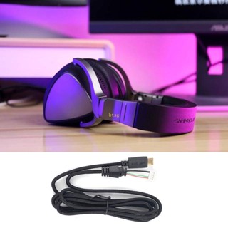 Btsg สายเคเบิลหูฟัง สีดํา สําหรับ ROG Delta USB-C