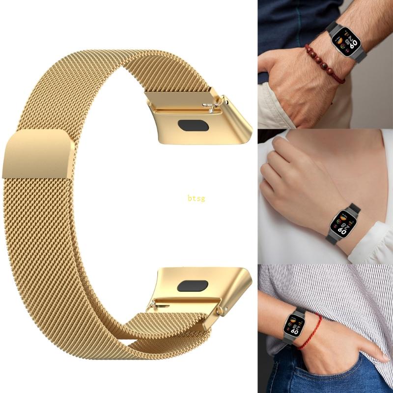 btsg-สายนาฬิกาข้อมือสเตนเลส-ปรับได้-สําหรับ-watch-3-mi-watch-lite-3-smartwatch