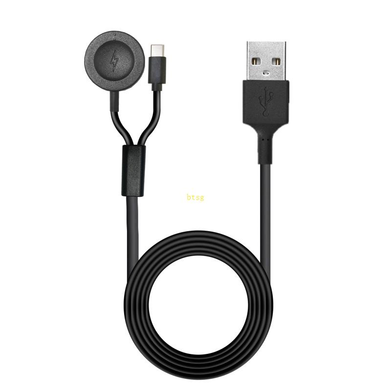 btsg-สายชาร์จหูฟังไร้สาย-usb-สําหรับ-fossil-gen6-5-4-in-1