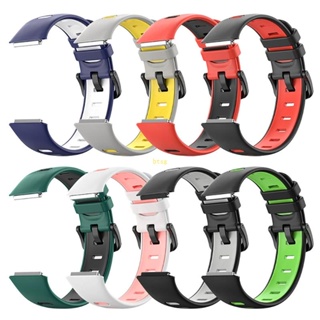 Btsg สายนาฬิกาข้อมือสมาร์ทวอทช์ ปรับได้ ระบายอากาศ สองสี สําหรับ HuaweiBand 7