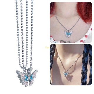 Flgo สร้อยคอโซ่ จี้ผีเสื้อ เครื่องประดับแฟชั่น