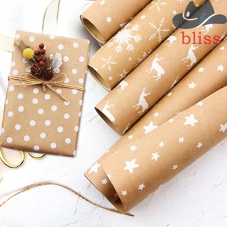 Bliss กระดาษห่อของขวัญ ลายเกล็ดหิมะ แฮนด์เมด DIY สําหรับตกแต่งต้นคริสต์มาส