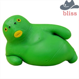 Bliss ของเล่นบีบสกุชชี่ รูปหัวปลา ขนาดใหญ่ สีเขียว สําหรับเด็ก