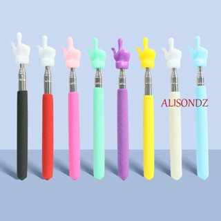 Alisondz ครู ตัวชี้พิเศษ พับเก็บได้ 8 สี กระดานไวท์บอร์ด คลาสพอยเตอร์ ช่วยสอน ประชุม กระดานดํา คู่มือการอ่านนิ้ว