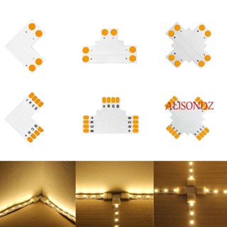 Alisondz ตัวเชื่อมต่อสายไฟ LED 2/4 Pin 8/10 มม. อุปกรณ์เสริม สําหรับแถบไฟ RGB SMD 5050
