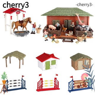 Cherry3 โมเดลบ้านจําลอง พลาสติก รูปกระท่อม ขนาดมินิ DIY ของเล่นสําหรับเด็ก