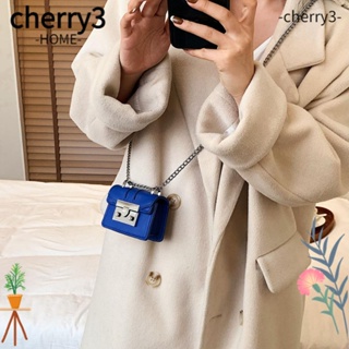 Cherry3 กระเป๋าถือ กระเป๋าสะพายไหล่ แต่งสายโซ่โลหะ ขนาดเล็ก หรูหรา คุณภาพสูง สําหรับสตรี