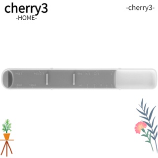 Cherry3 ช้อนตวงพลาสติก สองด้าน ใช้ง่าย สีขาว ทําความสะอาดง่าย สําหรับนมผง กาแฟ เกลือ และอื่นๆ