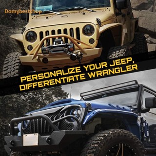 [Domybestshop.th] ชุดฝาครอบล็อกกระโปรงหน้ารถยนต์ สําหรับ Jeep Wrangler JK 2007-2018 JL JLU Gladiator JT 2018-2021 2 ชิ้น