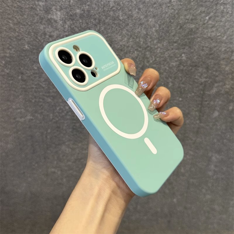 เคสโทรศัพท์มือถือ-แบบแม่เหล็ก-ขนาดใหญ่-สีมาการอง-สําหรับ-apple-iphone-14pro-13