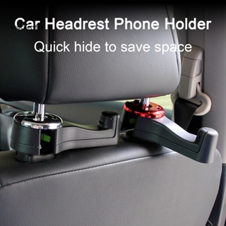 [VOU] ที่วางโทรศัพท์ในรถ ทนทาน ที่วางโทรศัพท์ในรถ สะดวก ที่จัดระเบียบเบาะรถยนต์ พร้อมที่วางโทรศัพท์ 360° ตะขอหมุนได้ สําหรับผู้ซื้อเอเชียตะวันออกเฉียงใต้ ด้านหน้า และด้านหลัง