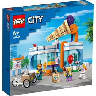 Lego City 60363 ชุดของเล่นตัวต่อร้านไอศกรีม สําหรับเด็กอายุ 6 ปีขึ้นไป (296 ชิ้น)