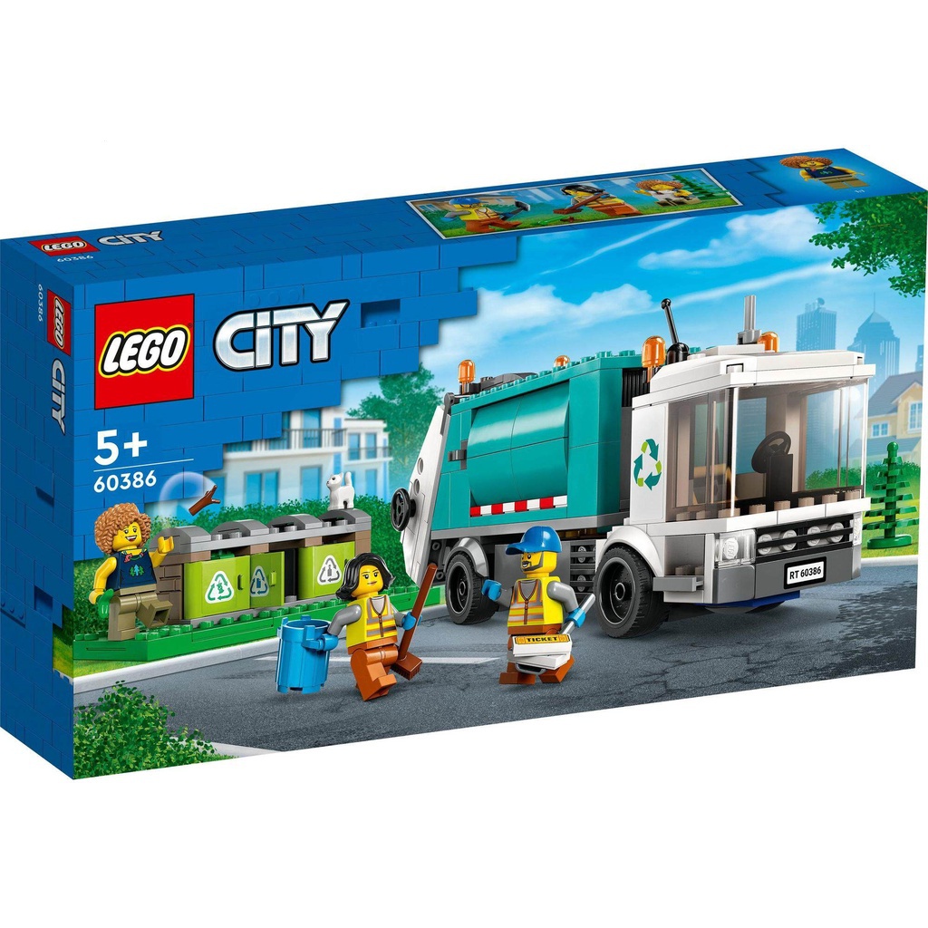 lego-city-60386-ชุดของเล่นตัวต่อรถบรรทุกรีไซเคิล-261-ชิ้น