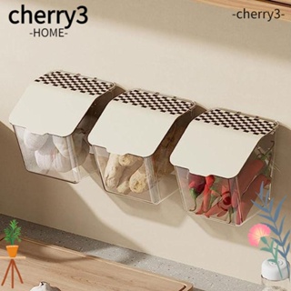 Cherry3 ตะกร้าพลาสติก แบบติดผนัง ทนทาน สําหรับจัดเก็บหัวหอม กระเทียม ขิง