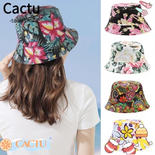 Cactu หมวกบักเก็ต ผ้าฝ้าย กันแดด สําหรับผู้หญิง และผู้ชาย