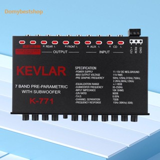 [Domybestshop.th] อีควอไลเซอร์กราฟฟิค DC 11-15V 7‐Band EQ 35-250HZ สําหรับระบบสเตอริโอ