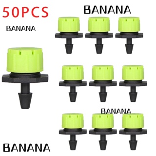 Banana1 หัวฉีดสปริงเกลอร์ PP 1/4 นิ้ว 0-70L/H ปรับได้ ซักได้ สําหรับรดน้ําในสวน 50 ชิ้น