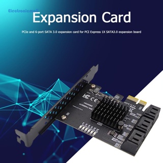 [ElectronicMall01.th] @SATA Iii การ์ดอะแดปเตอร์แปลง 6 พอร์ต 6Gbps SATA เป็น PCI-e 1X พร้อมตัวยึด