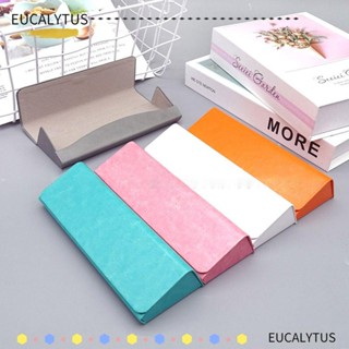 Eutus กล่องใส่แว่นตา หนัง PU กันแรงดัน แบบพกพา สีพื้น 5 สี สําหรับผู้หญิง