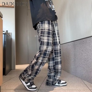 DaDuHey🔥 MenS 2023 New American High Street Tie-Dye Straight-Leg Pants Fashionable Loose All-Match Plaid Casual Pants