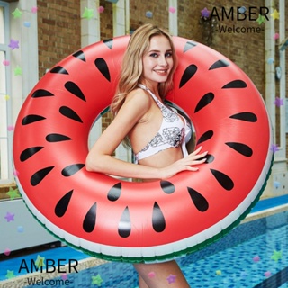 Amber ห่วงยางพองลม 90 ซม. รูปแตงโม โดนัท สีส้ม ของเล่นสระว่ายน้ํา ปาร์ตี้ ชายหาด สําหรับผู้ใหญ่