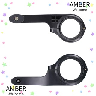 Amber แบร็คเก็ตต่อขยายนาฬิกาจับเวลา TPU และ PC พร้อมไฟฉาย สําหรับติดแฮนด์รถจักรยาน