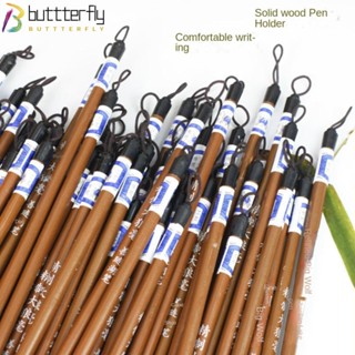 Buttterfly แปรงเขียน 10 ชิ้น, แปรงพู่กันเขียนตัวอักษร เมฆไม้ไผ่ สีขาว, อุปกรณ์การประดิษฐ์ตัวอักษร ขนหมาป่าจีน แบบดั้งเดิม ปากกาวาดภาพ ฝึกวาดภาพ