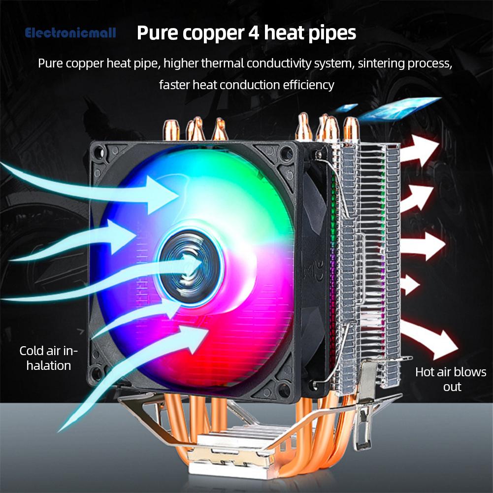 electronicmall01-th-พัดลมระบายความร้อน-cpu-rgb-เสียงเงียบ-9-ซม-สําหรับ-intel-amd