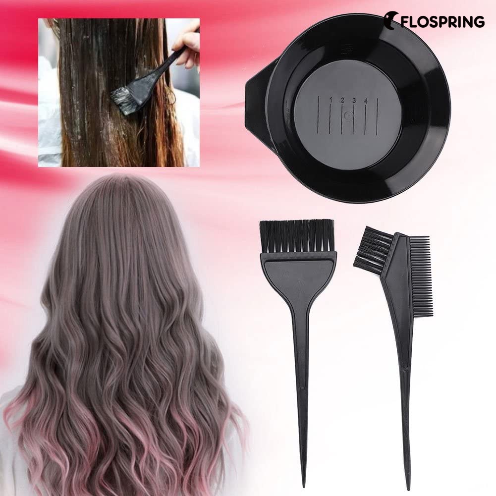 flospring-3-ชิ้น-เซต-แปรงย้อมสีผม-หวีผสมสี-ชามเครื่องมือทําผม